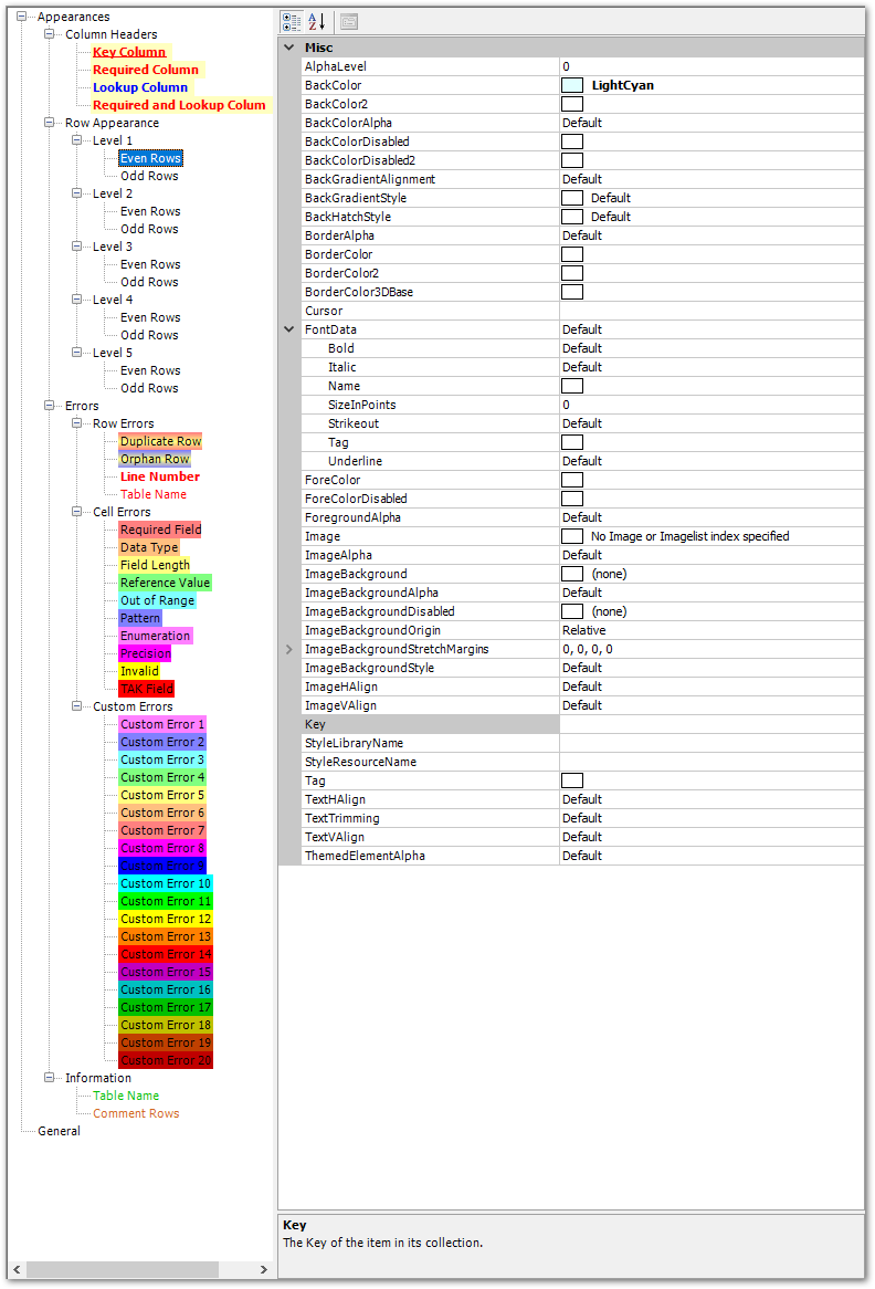 EDP_application_menu_options_appearance