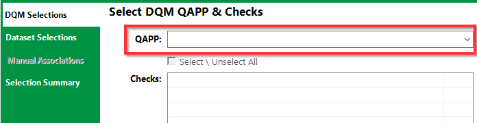 DQM Start Event_QAPP Selection