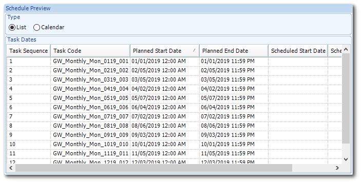 SPM-Planned_Task-Schedule_Preview_List