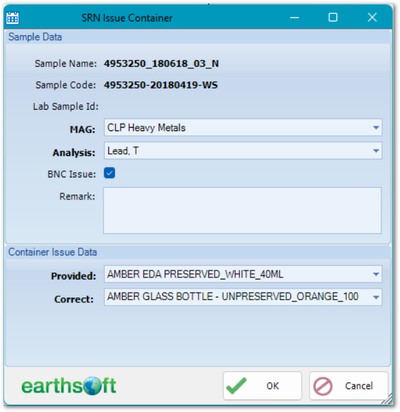 SPM-SRN_Issue_Sample_Non-Conformity