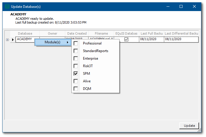 SPM-Update_Database_Modules